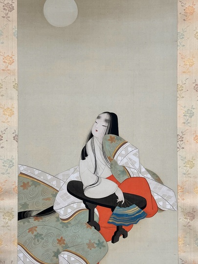 上村松園 月下佳人図｜古美術・掛け軸の販売・買取・鑑定-松本松栄堂