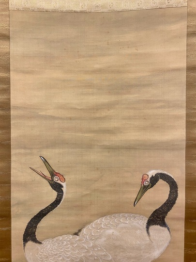 島琴陵 鶴亀図 双幅｜古美術・掛け軸の販売・買取・鑑定-松本松栄堂