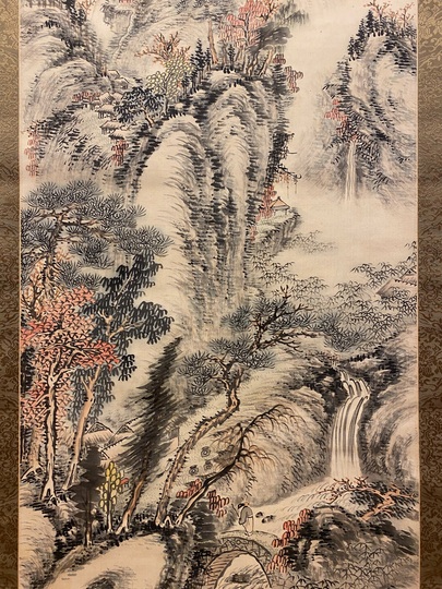 田能村直入 秋景山水図｜古美術・掛け軸の販売・買取・鑑定-松本松栄堂