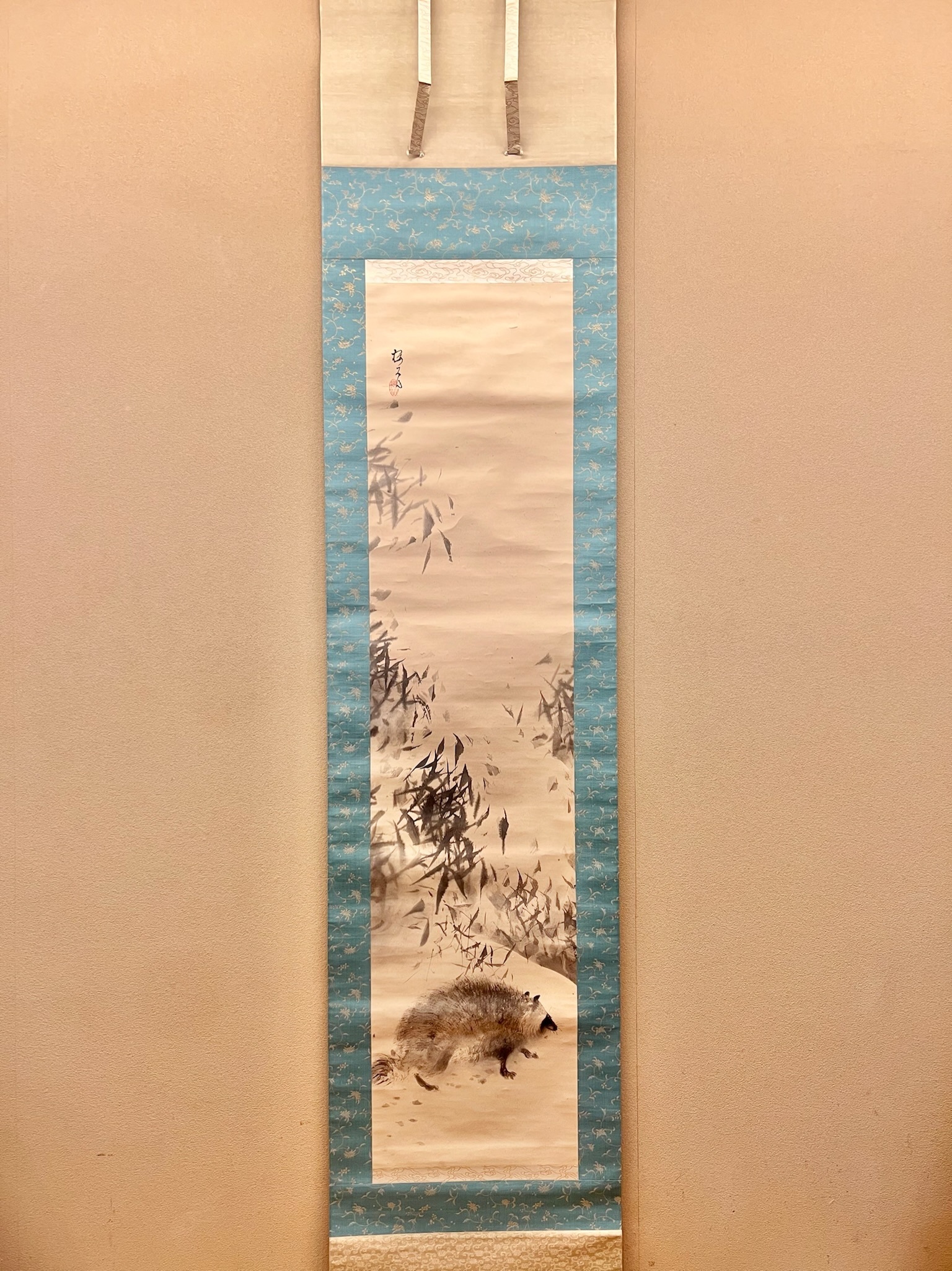 木島桜谷 雪中狸｜古美術・掛け軸の販売・買取・鑑定-松本松栄堂
