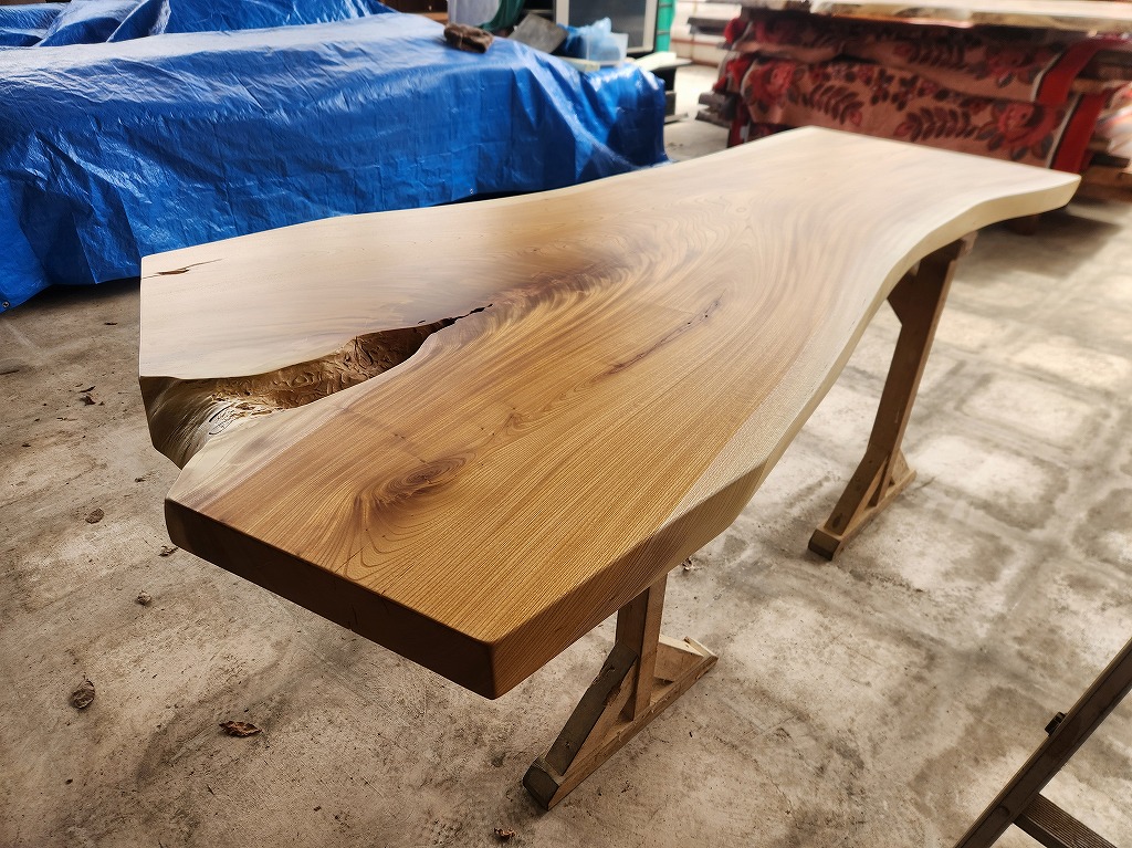 天然木 新潟工場 けやき材 一枚板 カウンター、テーブル用天板 セール