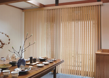 木製タイプ ラインドレープ タチカワブラインド｜縦型ブラインド