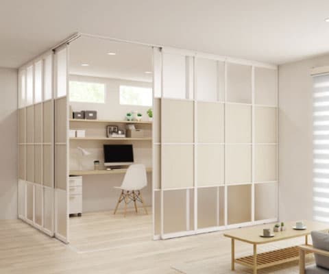 折戸＋引戸 間仕切「プレイススウィング」 タチカワ｜パネルドア