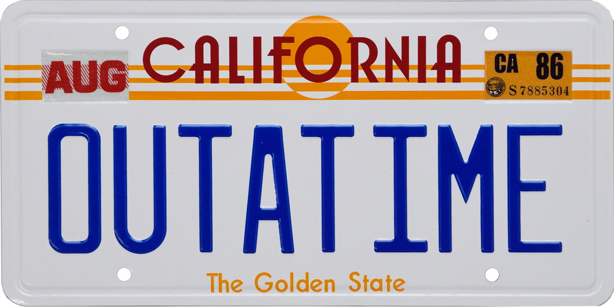 デロリアン ナンバープレート | 革ジャンのマックス・ケイディ