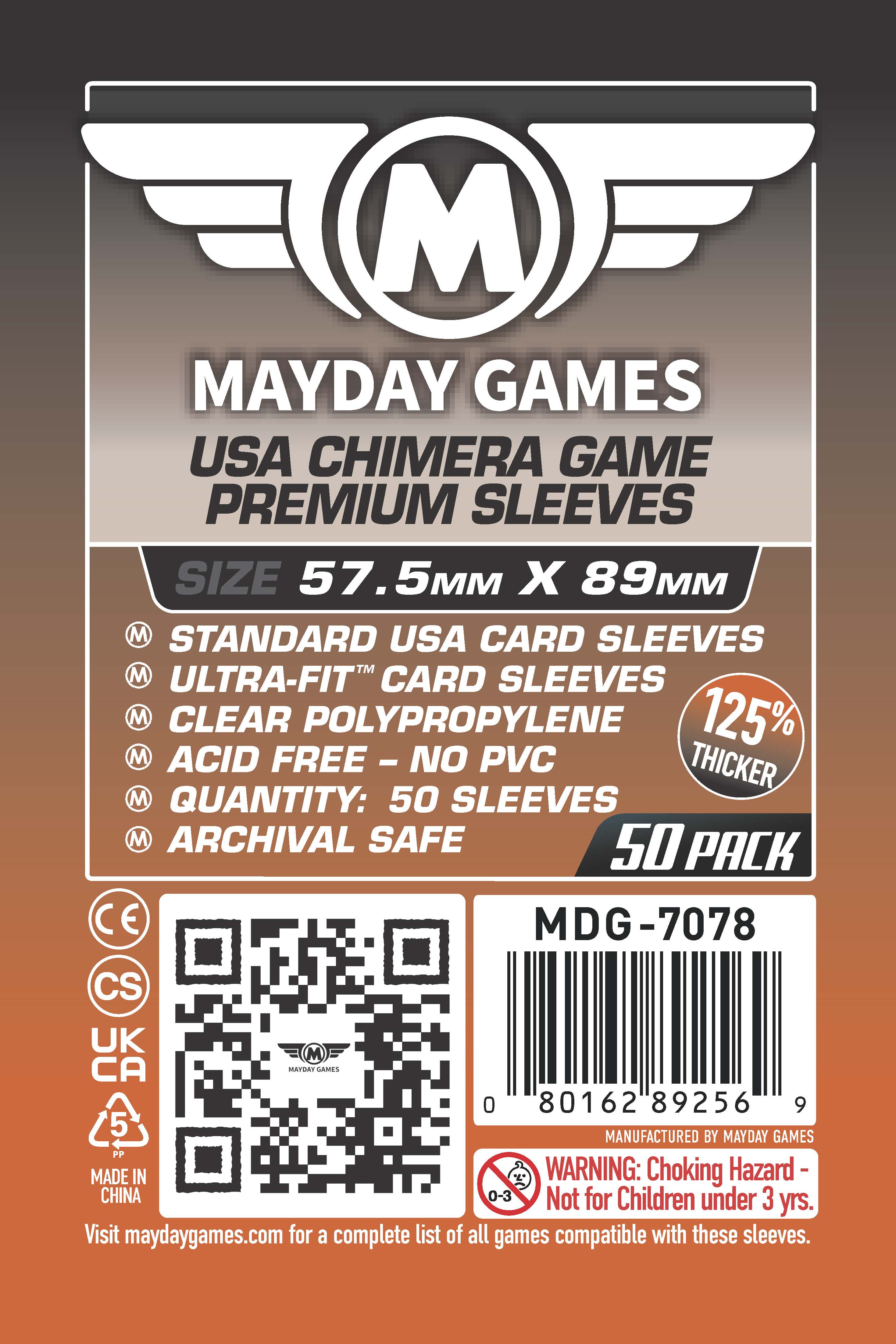Standard USA Chimera Card Sleeves (57.5x89mm) - Mayday Games