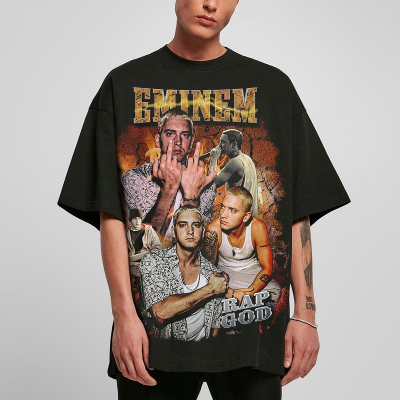 Eminem- Bootleg Oversize Black T-shirt Rare Color Black Size S