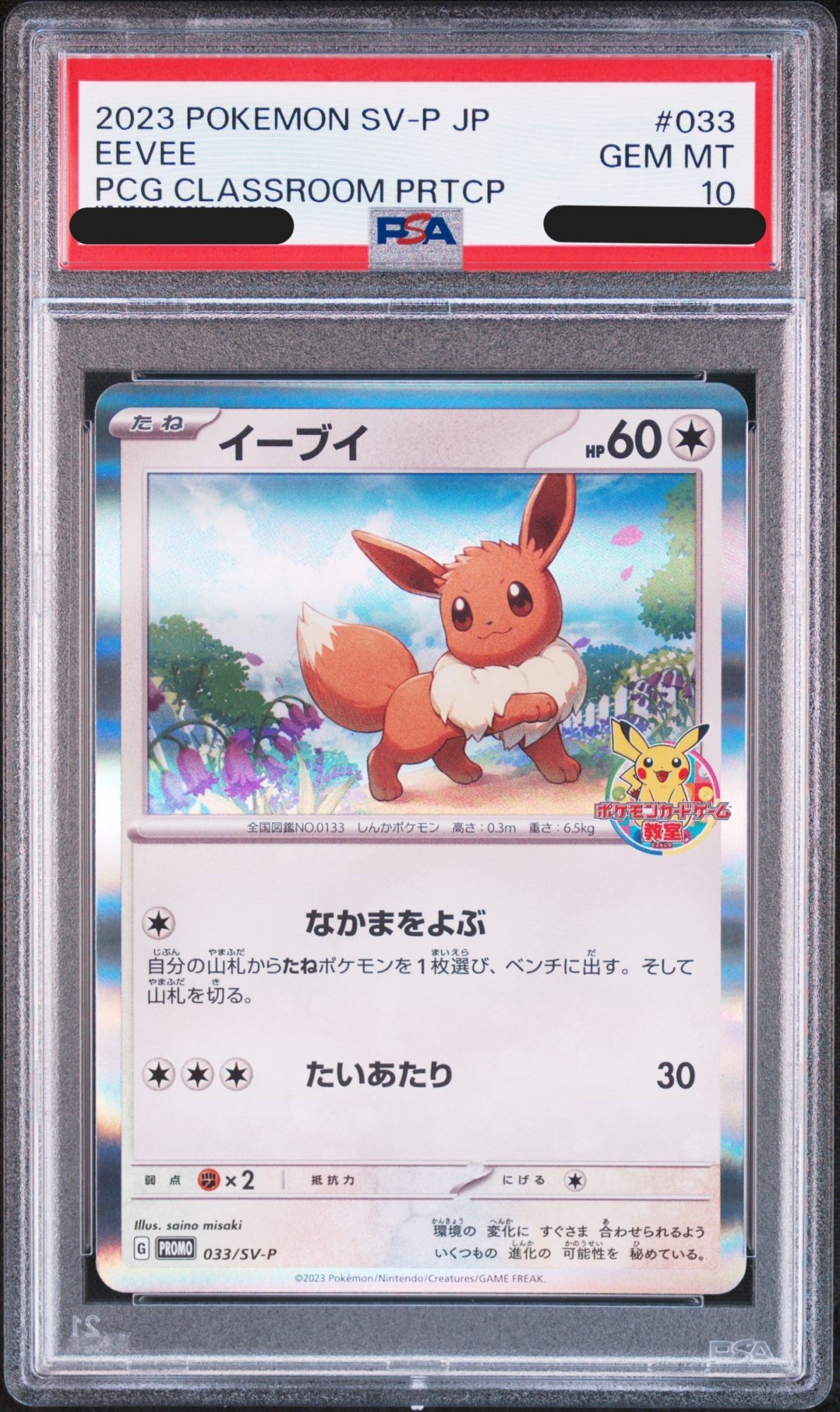 PSA10】 イーブイ 《ポケモンカードゲーム教室》 (プロモ) {033/SV-P