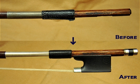 革巻 銀線巻 弓｜バイオリン ビオラ チェロ