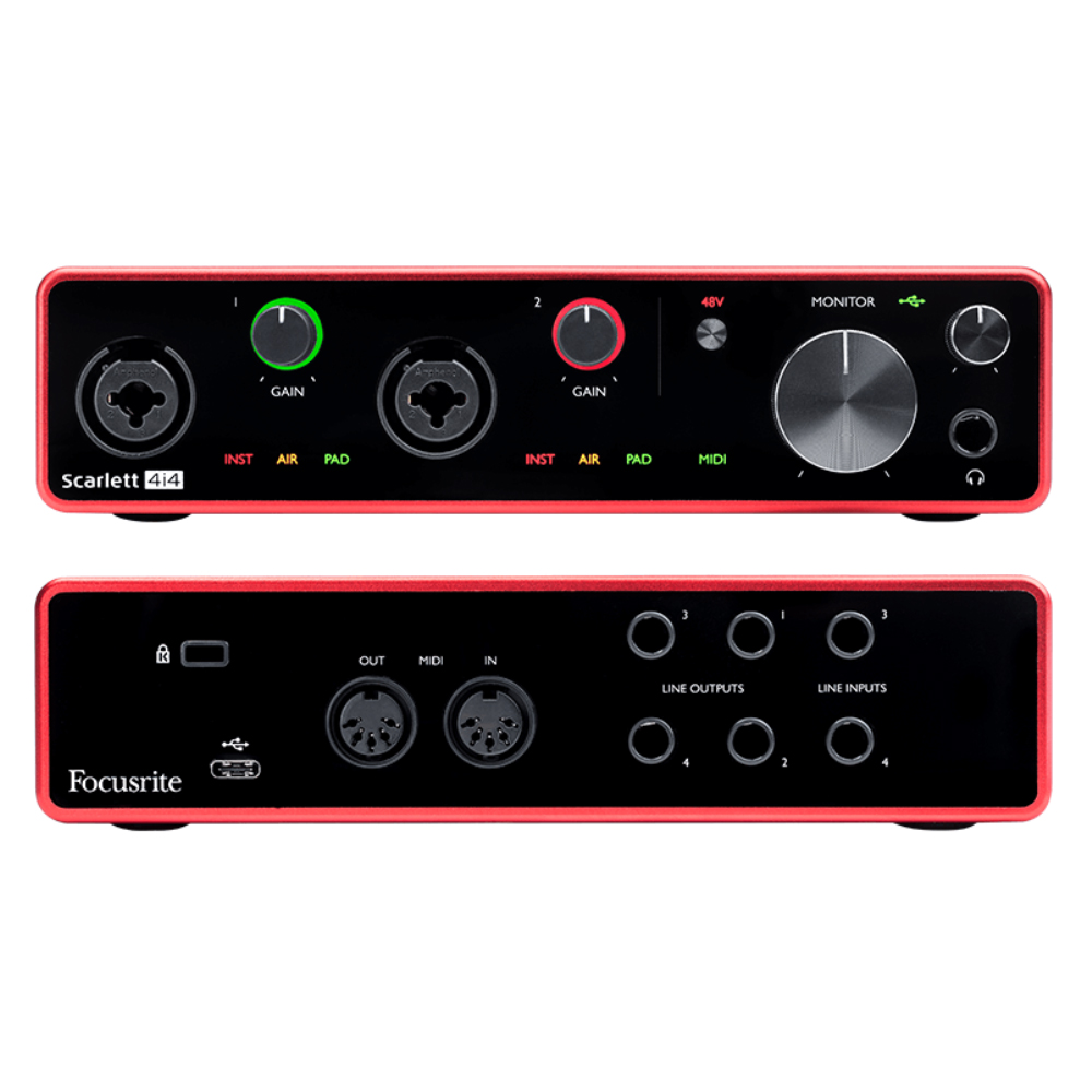 Focusrite Scarlett 4i4 3rd Gen USB Recording Interface