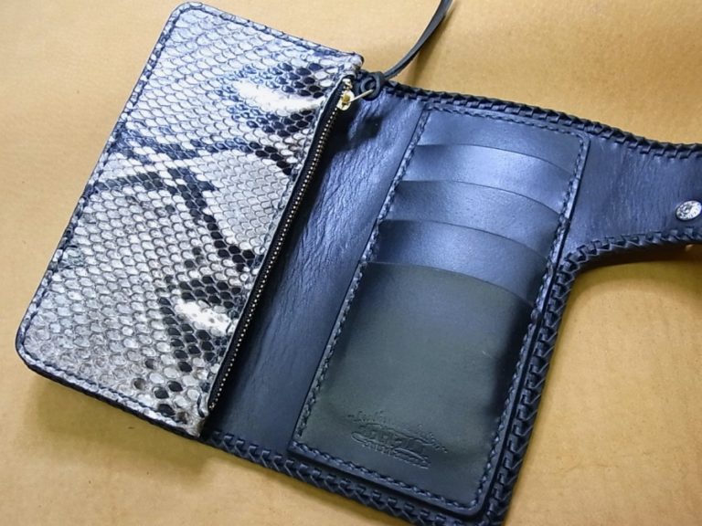 ダイヤモンドパイソンウォレット（総手縫い）｜バイカーズスタイルの