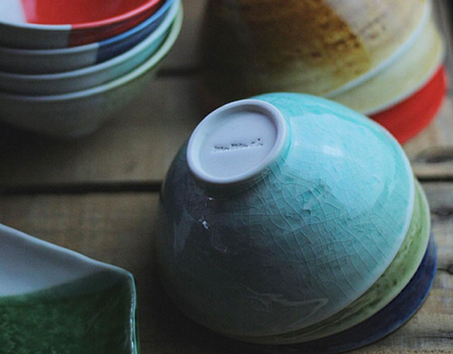 飯碗 / 外掛け / 織部 / true colors line | m.m.d.(エムエムディー