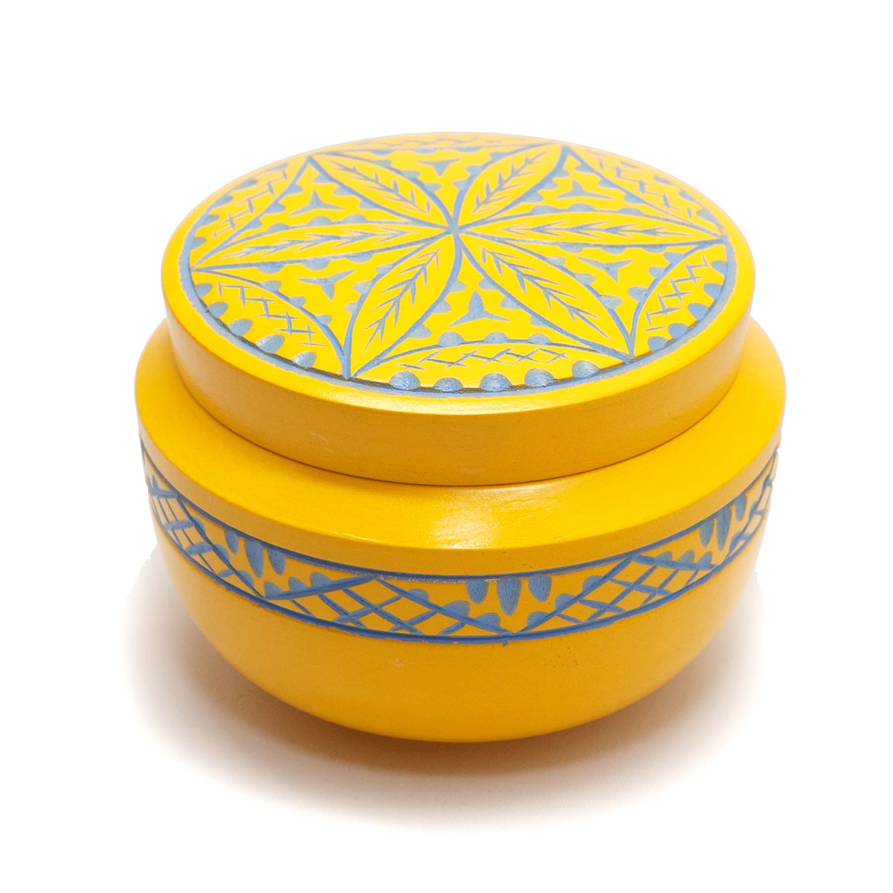 ボンボニエール（黄）白樺材 | ギャラリーまきの 信州の木製品と美術