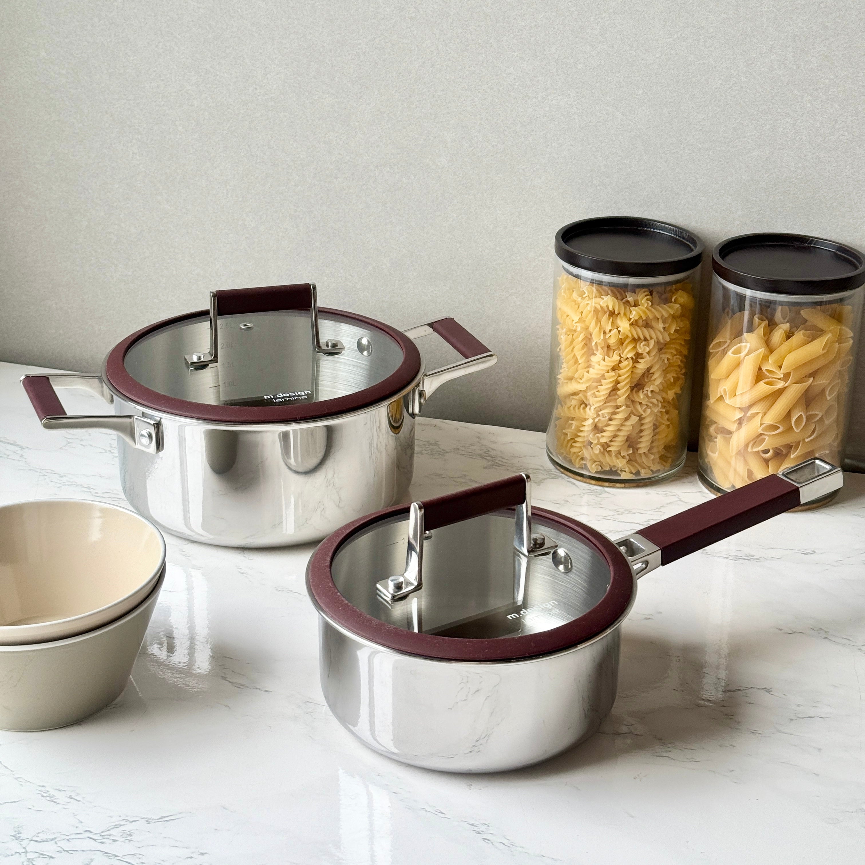 片手鍋｜両手鍋｜ステンレス鍋｜m.design ラミーナ 片手鍋・両手鍋