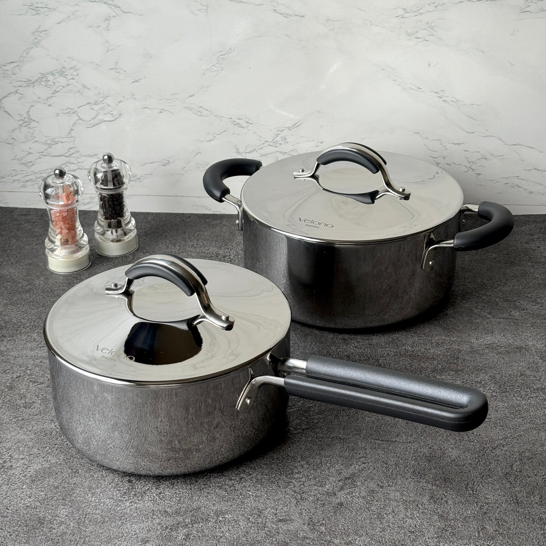 片手鍋｜両手鍋｜ステンレス鍋｜Velona nuovo 片手鍋18cm・両手鍋20cm
