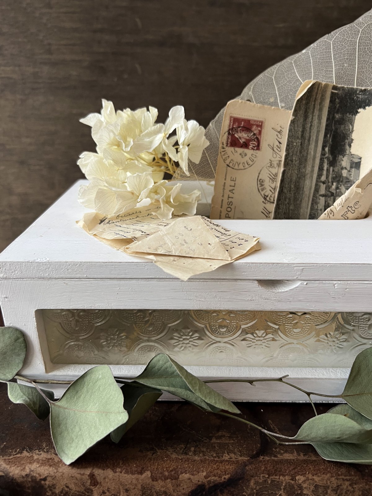 Habiter.／レトロガラス ティッシュボックス - MARCHE' DE SOEUR