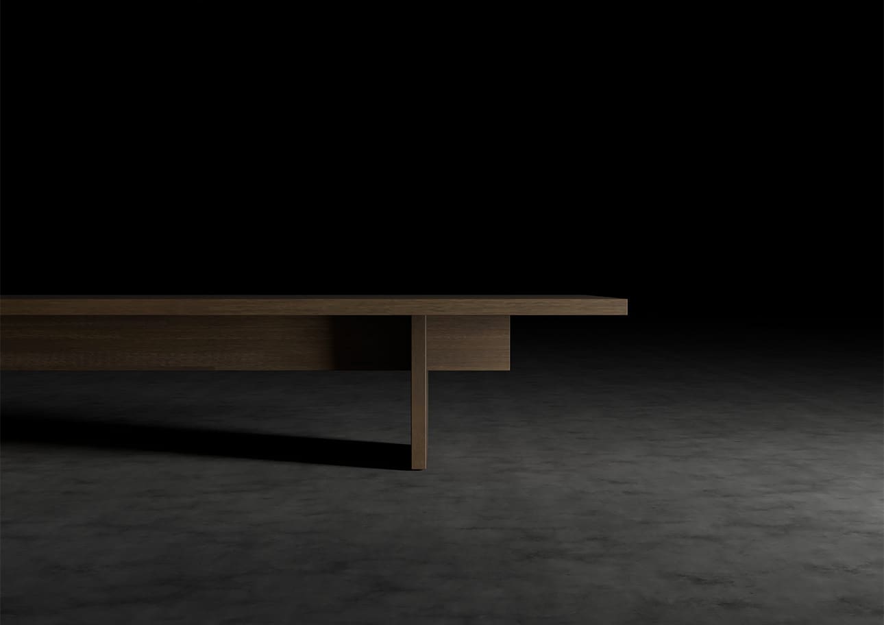 座卓 木製脚 幅1800×奥行900㎜ ラバーウッド（ブラウン）食卓・ロー