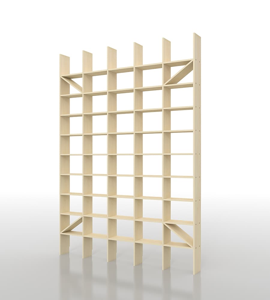 壁一面のA5判本棚 奥行180mm 縦10コマ×横5コマ|本棚の通販はマルゲリータ