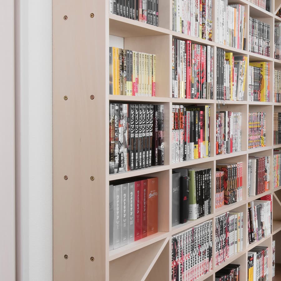 壁一面のA5判本棚 奥行180mm 縦10コマ×横7コマ|本棚の通販はマルゲリータ