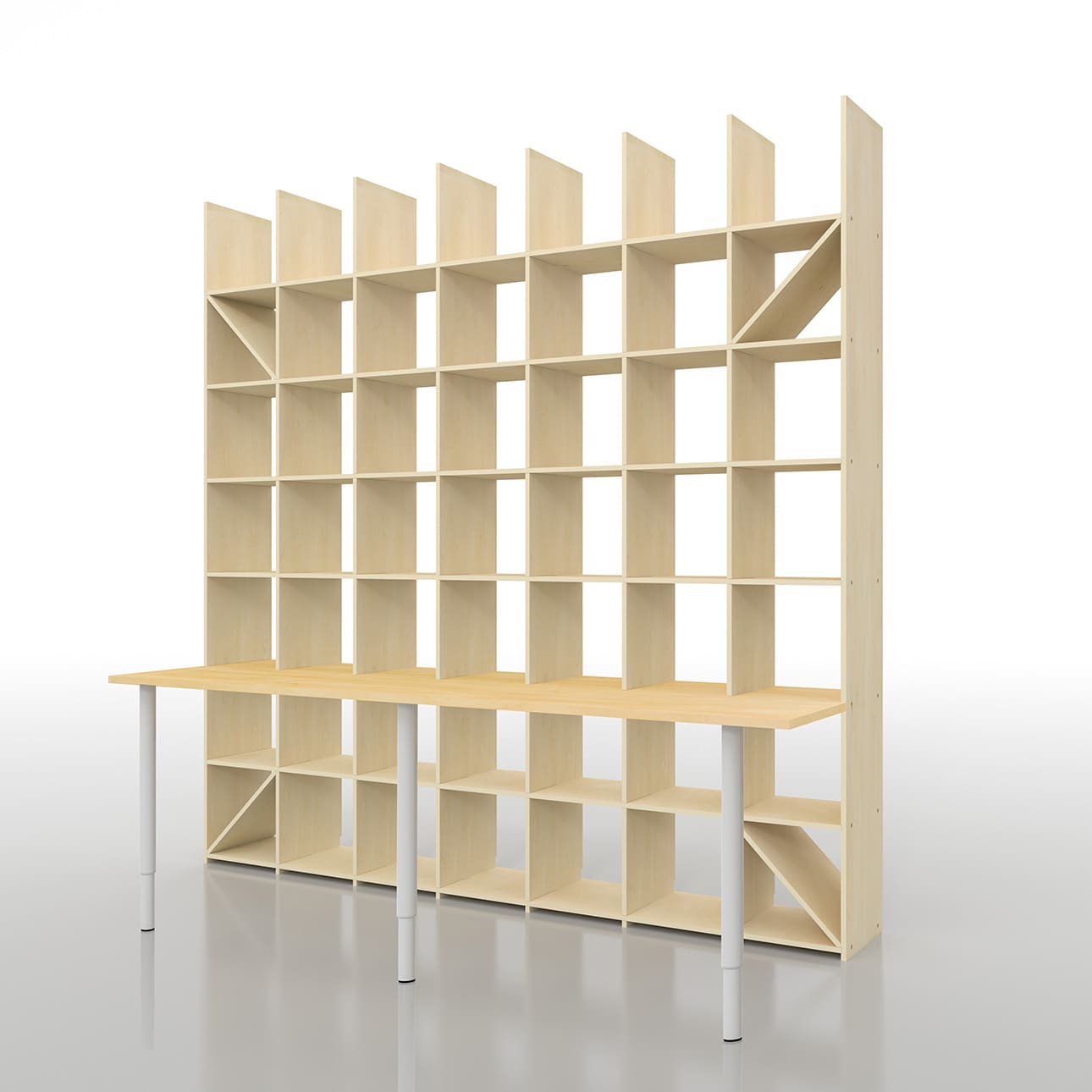 後付けカウンター 横7コマ（壁一面の本棚 奥行350mm専用） | Shelf 壁