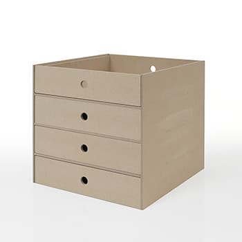 A4書類収納引き出し 4段（本棚 奥行350専用）|本棚の通販はマルゲリータ