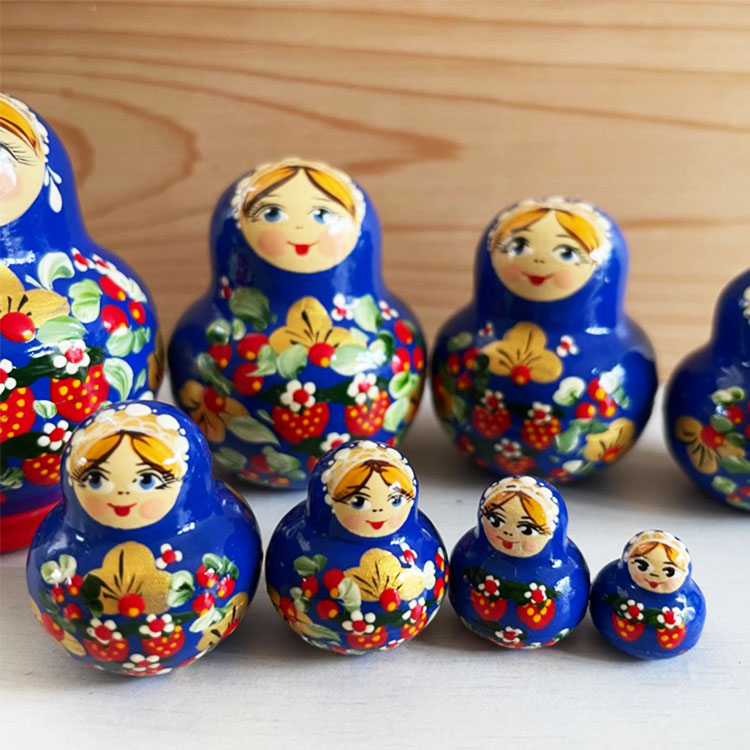 ロシア雑貨店マリンカ / ガリーナ・チェーホワ作 マトリョーシカ gc011-10p