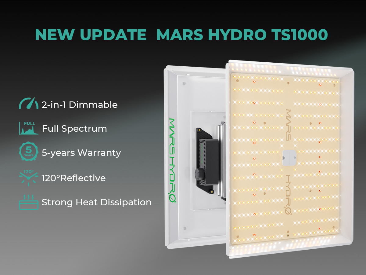 TS 1000 Full Spectrum Classic Beginners LED Grow Lights | Mars Hydro