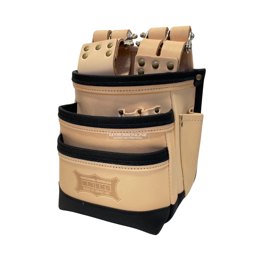 ニックス KNICKS KNB-301DDX 総ヌメ革 3段腰袋 総バリスティック補強巻