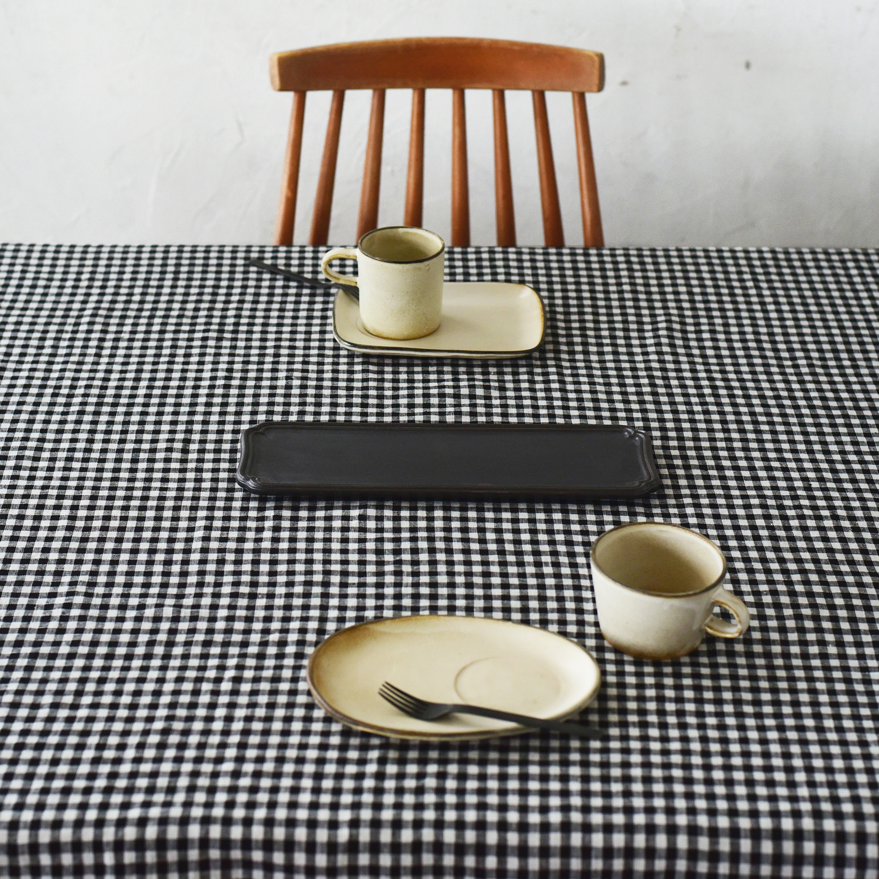 キッチンリネン :: テーブルクロス :: ギンガムチェック(ノワール