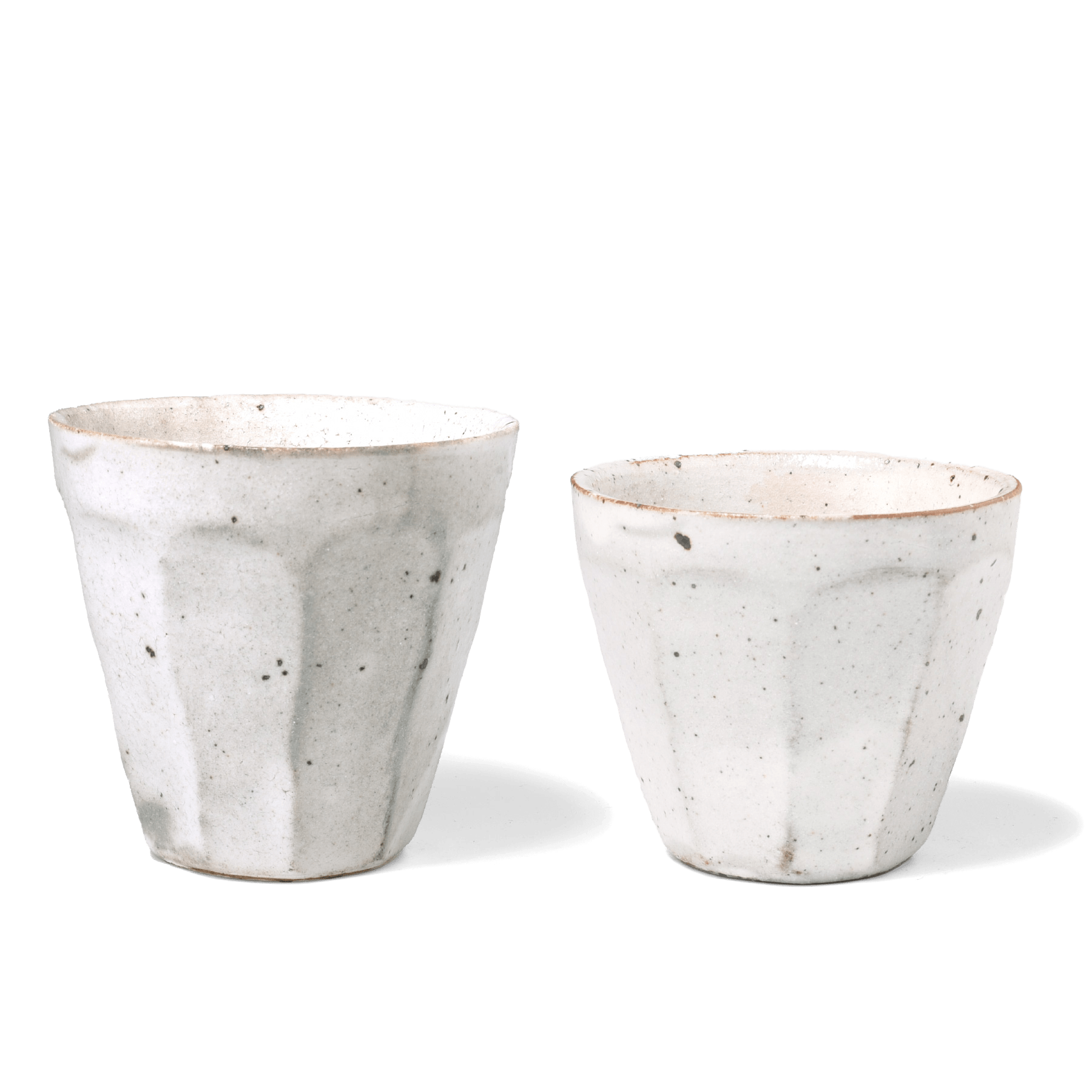 マグ・カップ :: フリーカップ・湯呑み :: 粉引き面取りカップ（小