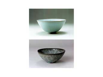 鈴木三成《青瓷茶盌》《米色瓷茶盌》 – 丸沼芸術の森 – MARUNUMA ART PARK