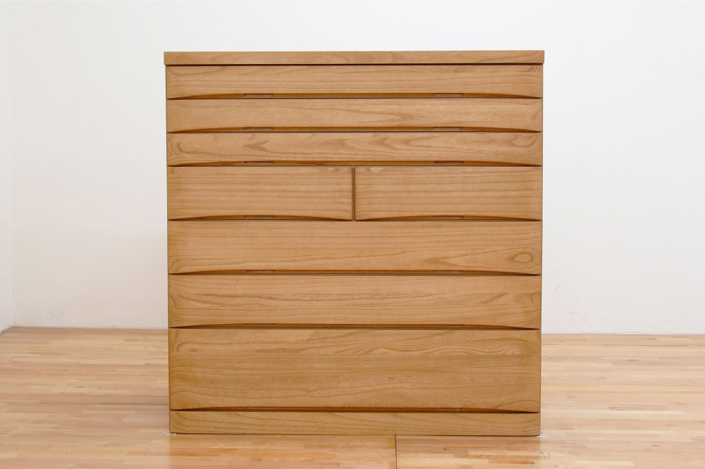 桐蔵 幅118-7段チェスト ナチュラル | チェスト・タンス | 丸田木工