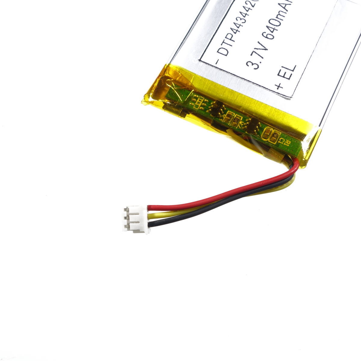 リチウムイオンポリマー電池(3.7V 640mAh サーミスタ付) DTP443442(NTC