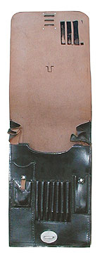 ドイツ BGS（国境警備隊)黒革マップケース/オールフラップタイプ/実物