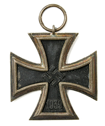 WWII ドイツ軍、第二級鉄十字章（リボン＆袋付き）/実物・未使用