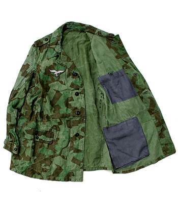 WWII ドイツ空軍、LW スプリンター迷彩(HBT)グランドスモック/実物・極上