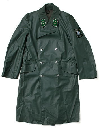 ドイツ POLIZEI(警察/バイエルン州) レインコート/腕パッチ & 階級章付