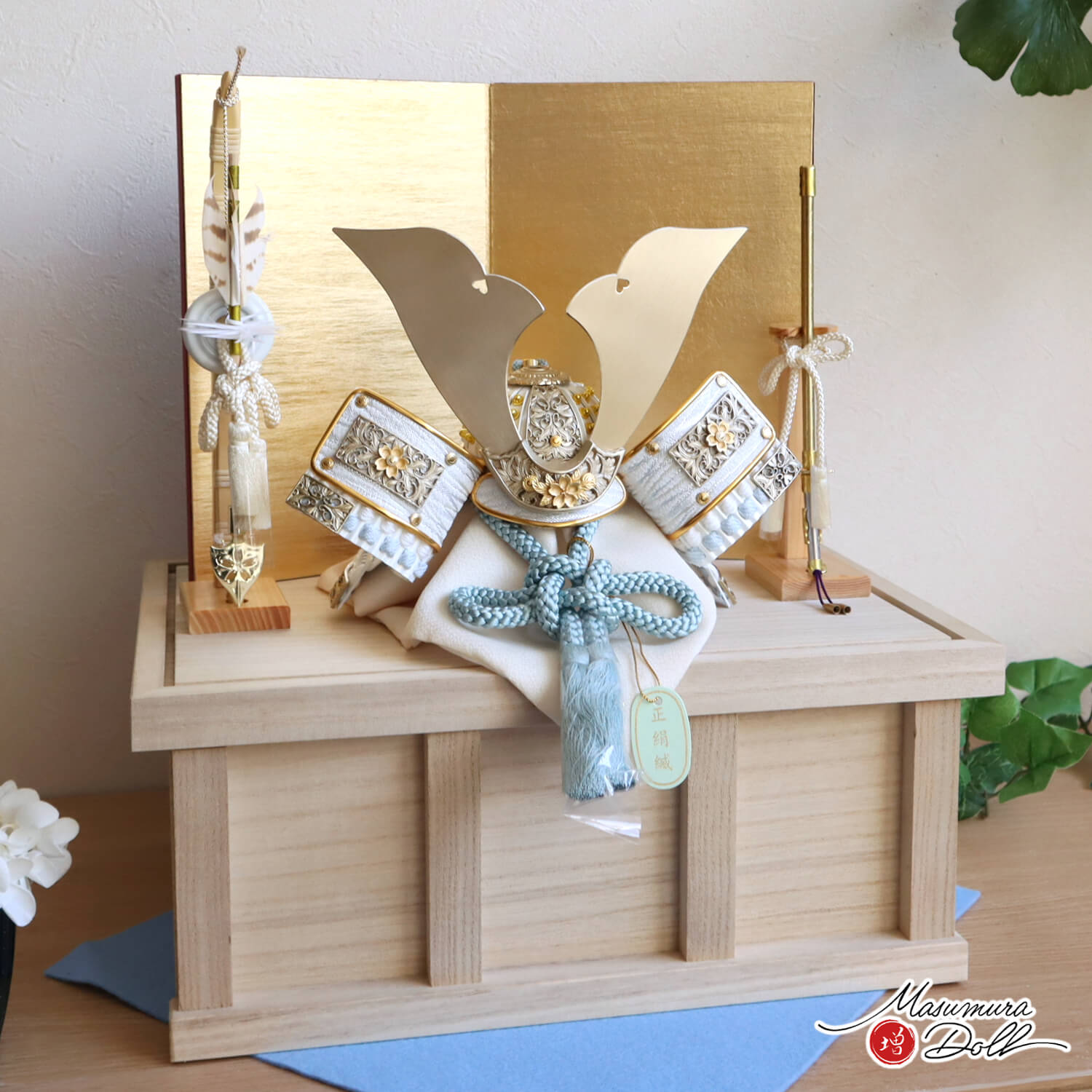 模写⁄武雄⁄兜図⁄桐共箱付⁄布袋屋掛軸HD-738 /武雄/兜図/桐共箱付/布袋