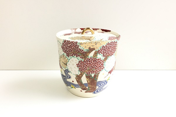 水指 雲錦流水 平安御室窯作販売|通販