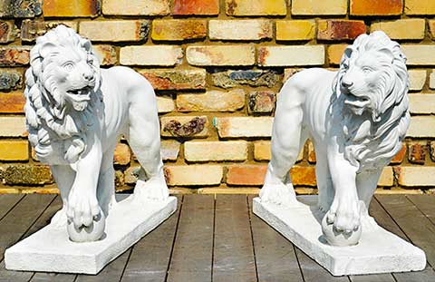 イタリア製動物石像（ガーデンオーナメント） ドッカーレ宮のライオン