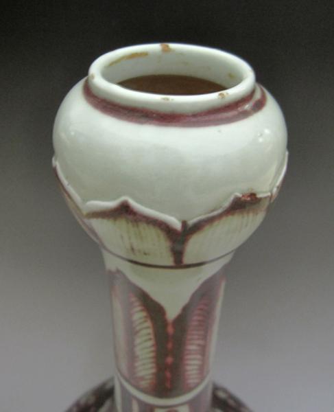 景徳鎮 釉裏紅鳳凰文瓶 【商品番号m-ke2019】