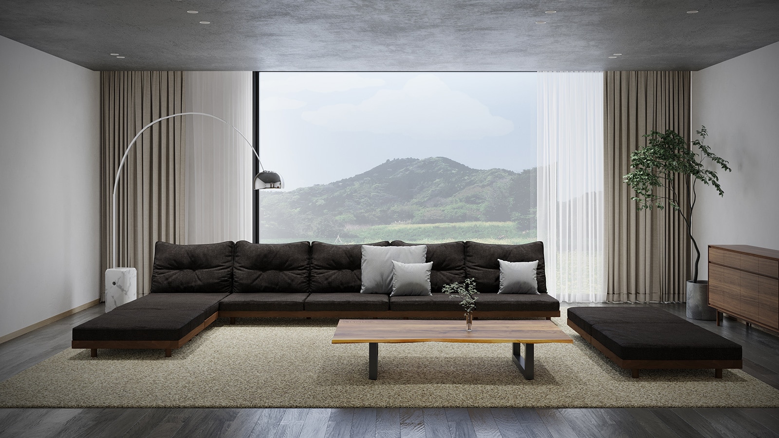 WILDWOOD LIVE EDGE LIVING TABLE sap side(幅 100cm × 奥行 90～70cm