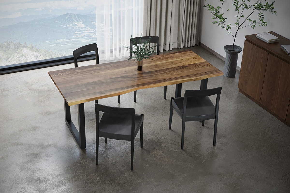 WILDWOOD LIVE EDGE DINING TABLE(幅 100cm × 奥行 90～70cm)の通販