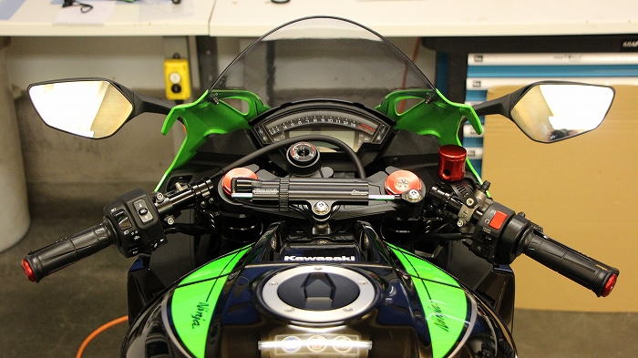 ドイツABM製 カワサキZX-10Rアップハンドル化用カスタムパーツ