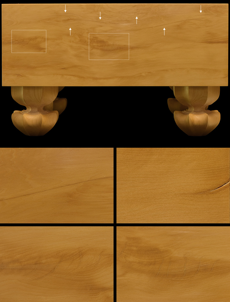 本榧足付碁盤 5寸6分（天柾） ga50046 | 前川榧碁盤店