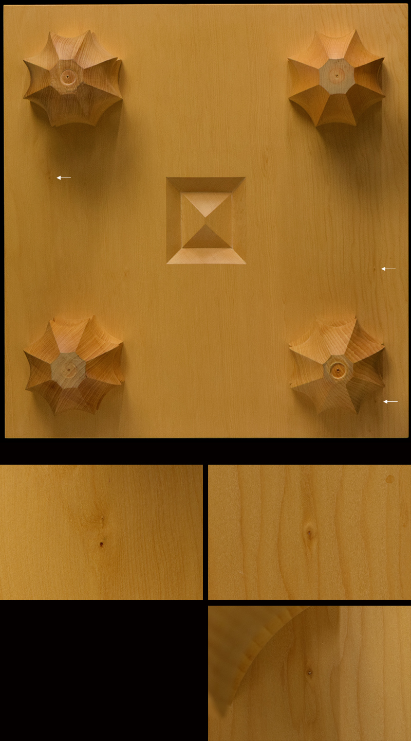 本榧足付碁盤 6寸3分（天柾） ga60029 | 前川榧碁盤店