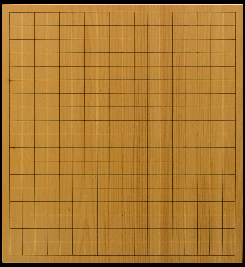 本榧足付碁盤 3寸7分（木表） ga30012 | 前川榧碁盤店