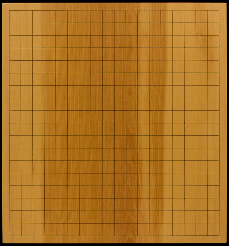 国産本榧卓上碁盤 2寸5分（一枚板・木裏） gb20343 | 前川榧碁盤店
