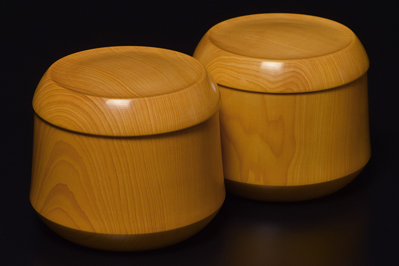 特製本榧本因坊型碁笥（34号） | 前川榧碁盤店