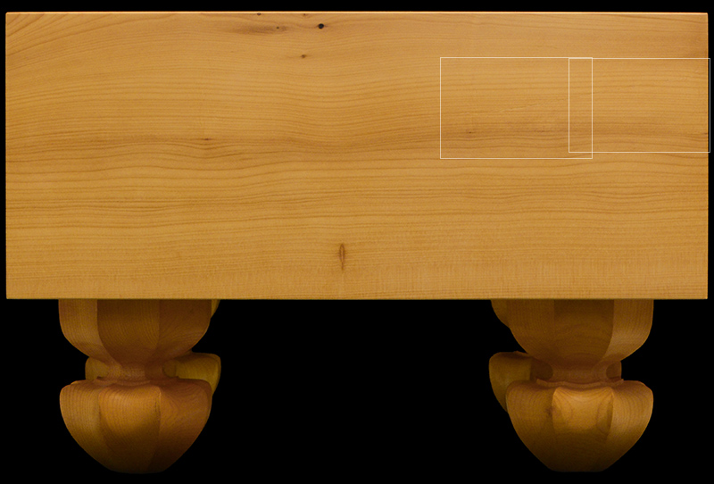 本榧足付将棋盤 4寸9分（天柾） sa40053 | 前川榧碁盤店