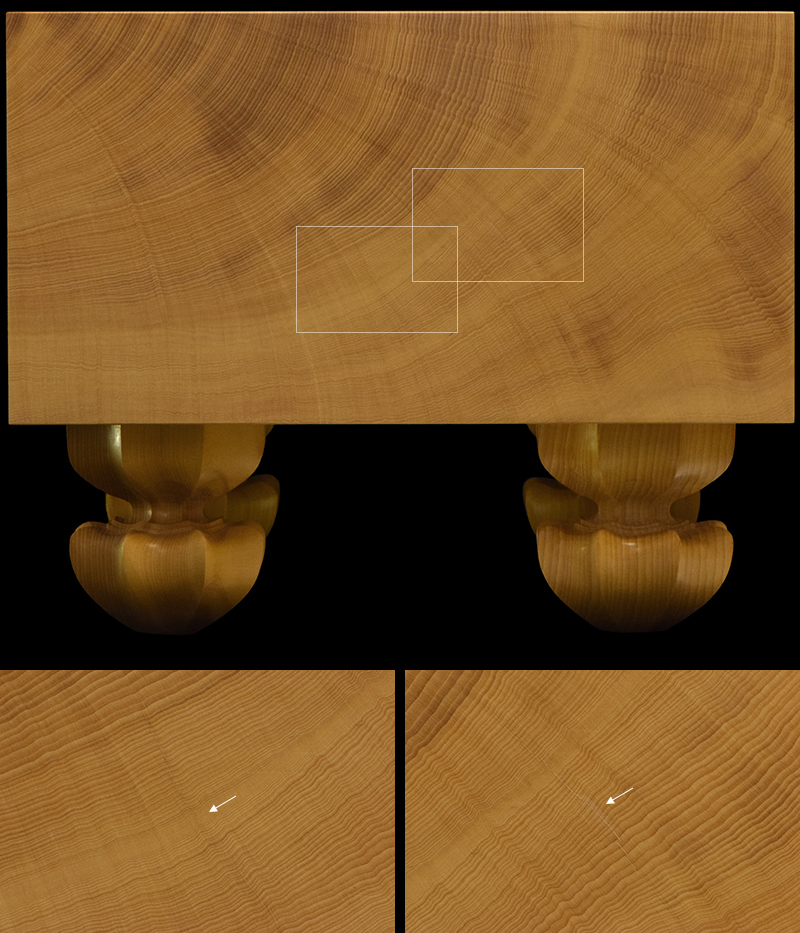 本榧足付将棋盤 5寸8分（天柾） sa50067 | 前川榧碁盤店